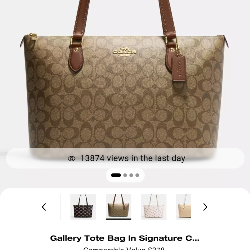 Coach gallery tote